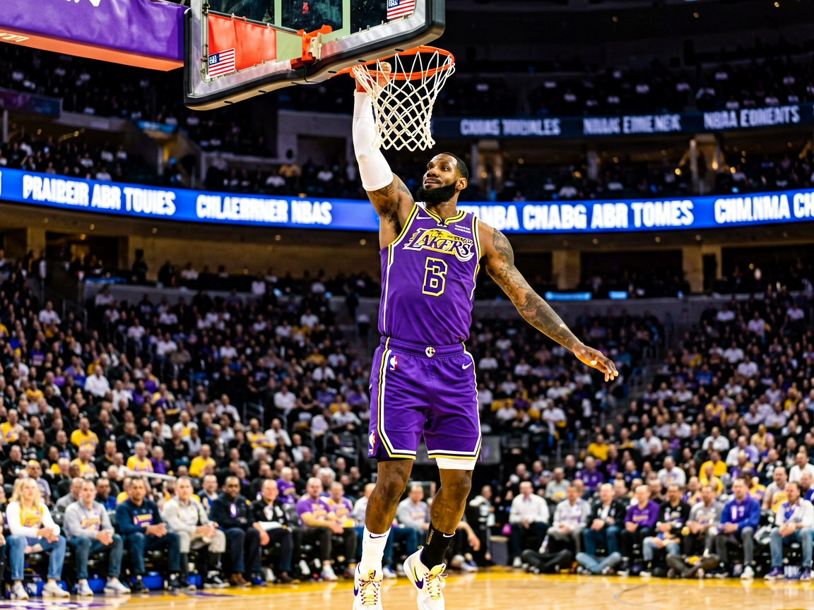 NBA比赛中球员精彩扣篮瞬间
